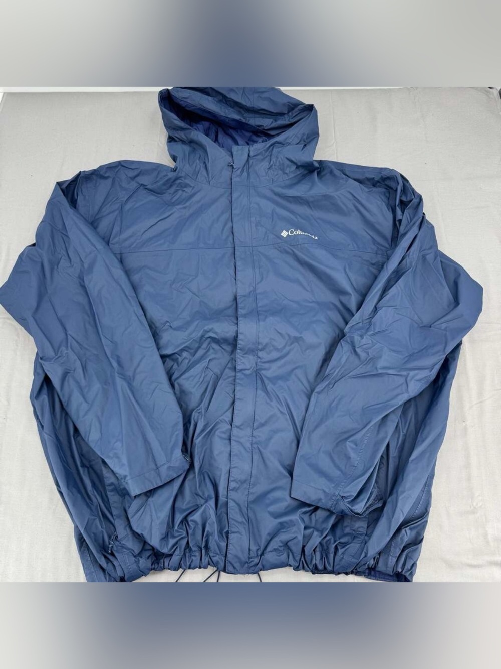 Columbia Sportswear Company Rain Jacket 4XT Blue Hooded Windbreaker
